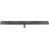 Mexen Flat Wall Wandseitige 2-in-1-Linienentwässerung 110 cm, gebürstetes Gun Grey - 1E30110