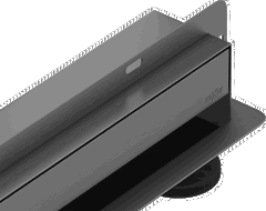 Mexen Flat Wall Wandablauf 2-in-1 120 cm, gun gray gebürstet - 1E30120