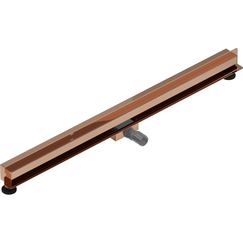 Mexen Flat Wall Wandlinienablauf 2-in-1 120 cm, Roségold - 1630120
