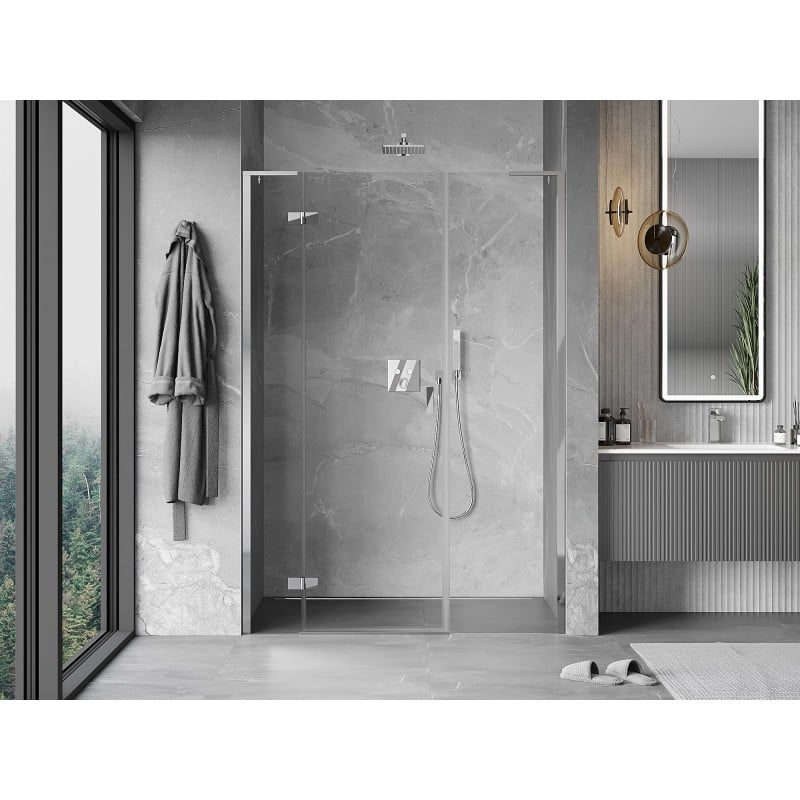 Mexen Mist-H L Duschdrehtür links 120 cm, transparent, Chrom - 8A5L-120-001-01-00-L