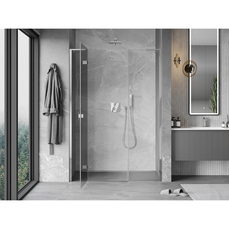 Mexen Mist-H L Duschdrehtür links 120 cm, transparent, Chrom - 8A5L-120-001-01-00-L