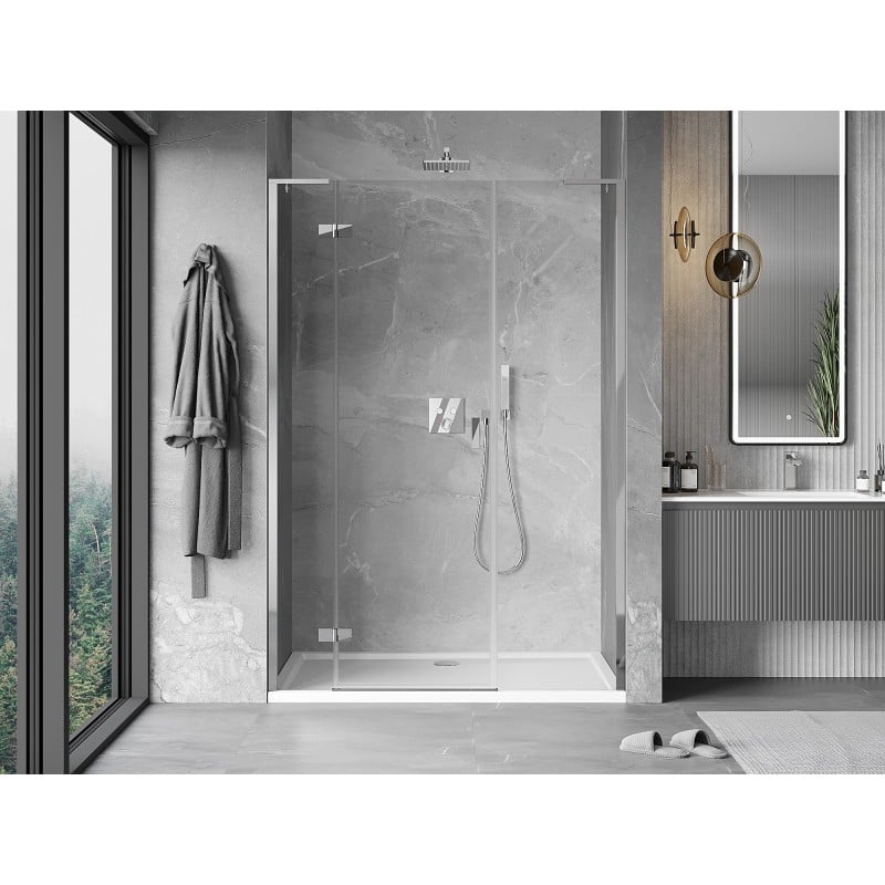 Mexen Mist-H L Duschpendeltür links 155 cm, transparent, Chrom - 8A5L-155-001-01-00-L