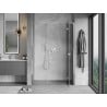 Mexen Mist-H L Duschdrehtür rechts 140 cm, transparent, Chrom - 8A5L-140-001-01-00-P
