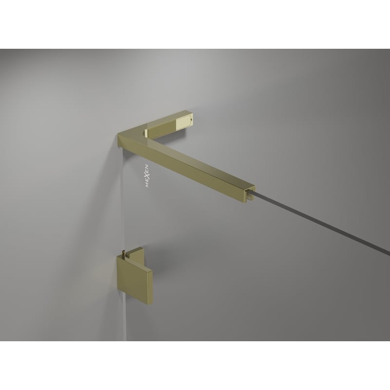 Mexen Uni-L1 Set aus L-förmigen Winkelstützen für Duschtüren und Duschwände 6–8 mm, goldfarben - 830-12-50