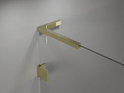 Mexen Uni-L1 Set aus L-förmigen Winkelstützen für Duschtüren und Duschwände 6–8 mm, goldfarben - 830-12-50