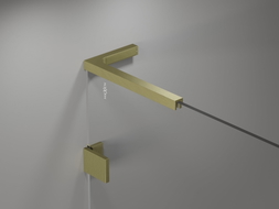 Mexen L-förmiges Halterungsset für Duschtüren und -wände 6-8 mm, gebürstet gold - 830-12-55