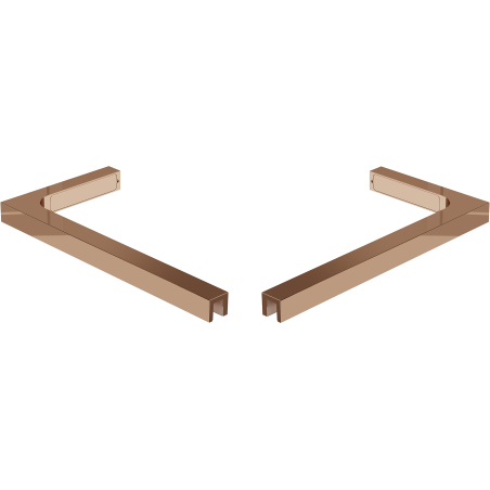 Mexen L-förmiger Halterungssatz für Duschwände und Türen 6-8 mm, Roségold - 830-12-60