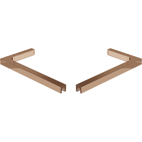 Mexen Uni-L1 Set aus L-Winkelhalterungen für Duschtüren und Duschwände 6-8 mm, Roségold - 830-12-60