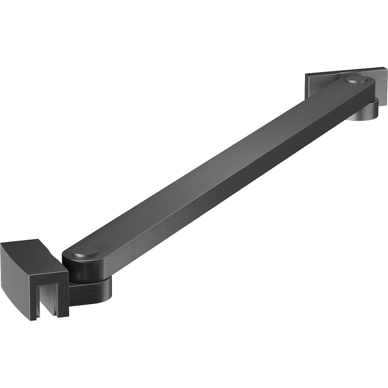 Mexen schräger Halter für Duschwände und -türen 6-8 mm, gebürstetes Gun Gray - 830-09-66