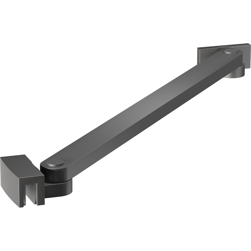 Mexen schräger Halter für Duschwände und -türen 6-8 mm, Gun Metal - 830-09-95