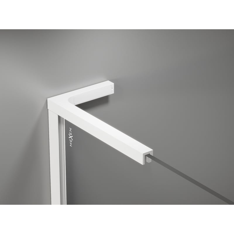 Mexen Uni-L2 Set aus L-Winkelhaltern für 10-mm-Duschabtrennungen, weiß - 800-07-20