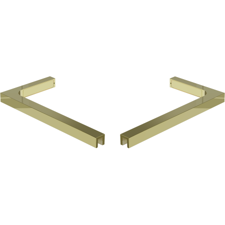 Mexen Uni-L2 Set aus L-Winkelstützen für 10-mm-Duschwände, goldfarben - 800-07-50