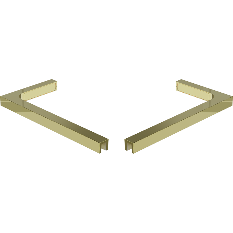 Mexen L-Winkelhalter-Set für Duschwände 10 mm, gebürstetes Gold - 800-07-55