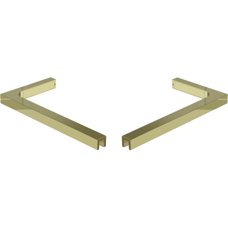 Mexen L-Winkelhalter-Set für Duschwände 10 mm, gebürstetes Gold - 800-07-55