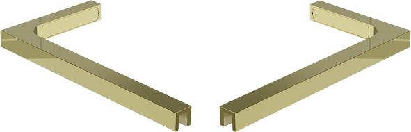 Mexen L-Winkelhalter-Set für Duschwände 10 mm, gebürstetes Gold - 800-07-55
