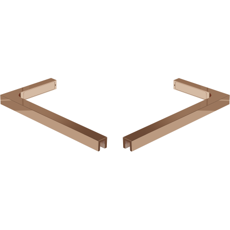 Mexen L-förmiges Winkelhalter-Set für Duschwände 10 mm, Roségold - 800-07-60