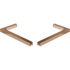 Mexen L-förmiges Winkelhalter-Set für Duschwände 10 mm, Roségold - 800-07-60