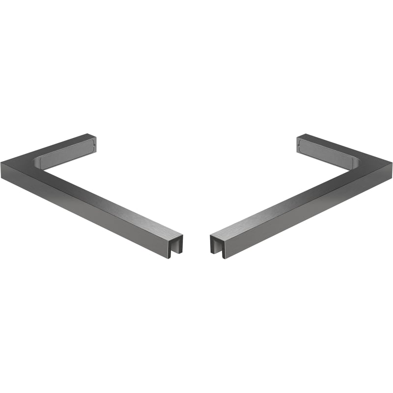 Mexen Uni-L2 Set aus L-förmigen Winkelstützen für 10-mm-Duschwände, Gun Gray gebürstet - 800-07-66