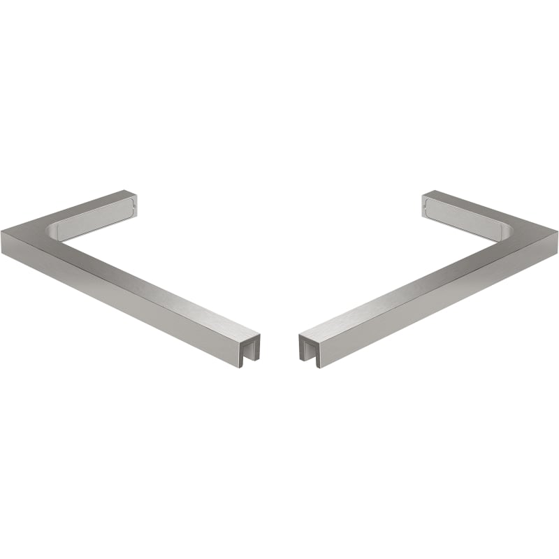Mexen Uni-L2 Set aus L-förmigen Halterungen für 10-mm-Duschwände, gebürstetes Nickel - 800-07-97