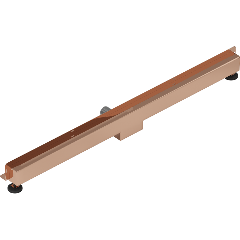 Mexen Flat Wall Wandabflussrinne 2-in-1 110 cm, Roségold - 1630110