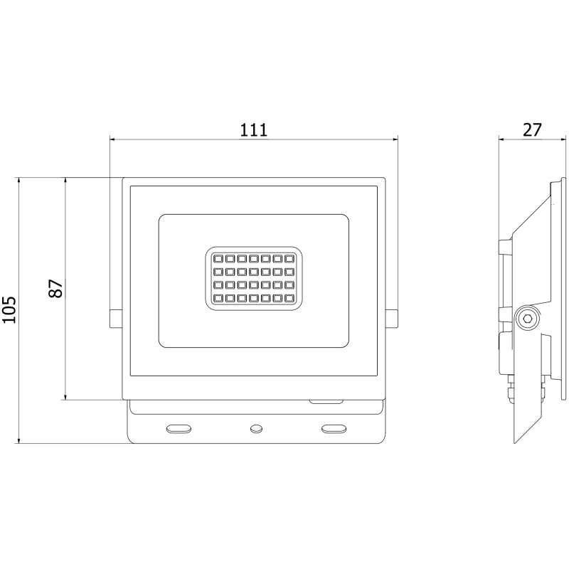 Mexen Luxpro LED-Flutlicht, 20W, Neutral - 4000K, 1800 lm, schwarz - L230-020-40-70