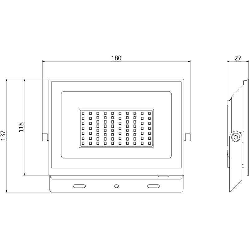 Mexen Luxpro+ LED-Fluter, 50W, Kalt - 6500K, 5500 lm, schwarz - L231-050-65-70
