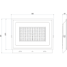 Mexen Luxpro+ LED-Strahler, 100W, Kalt - 6500K, 11000 lm, schwarz - L231-100-65-70