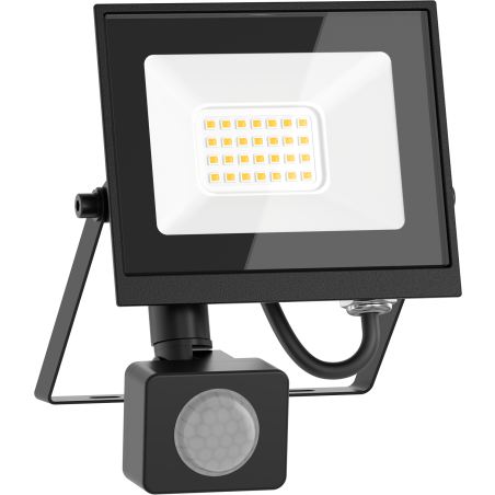 Mexen Luxpro LED-Fluter mit Bewegungsmelder, 20W, Kalt - 6500K, 1800 lm, schwarz - L235-020-65-70