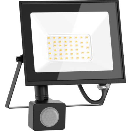 Mexen Luxpro LED-Strahler mit Bewegungsmelder, 30W, Neutral - 4000K, 2700 lm, schwarz - L235-030-40-70