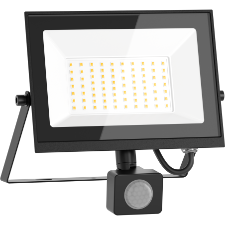Mexen Luxpro LED-Fluter mit Bewegungsmelder, 50W, Neutral - 4000K, 4500 lm, schwarz - L235-050-40-70
