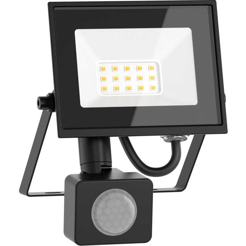 Mexen Luxpro+ LED-Strahler mit Bewegungsmelder, 10W, Neutral - 4000K, 1100 lm, schwarz - L236-010-40-70