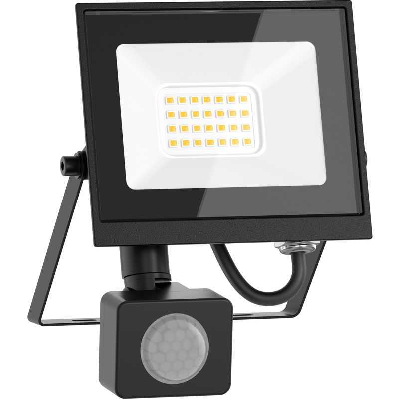 Mexen Luxpro+ LED-Flutlicht mit Bewegungsmelder, 20W, Kalt - 6500K, 2200 lm, schwarz - L236-020-65-70