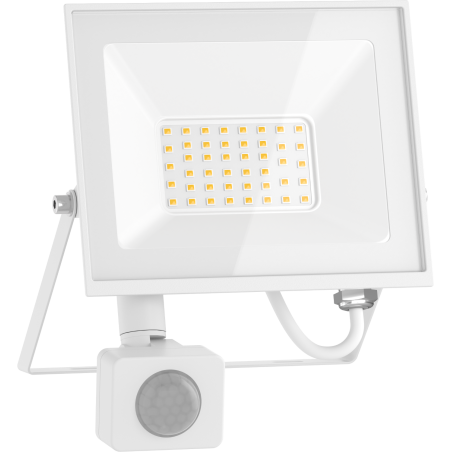 Mexen Luxpro+ LED-Strahler mit Bewegungsmelder, 30W, Kaltweiß - 6500K, 3300 lm, weiß - L236-030-65-20