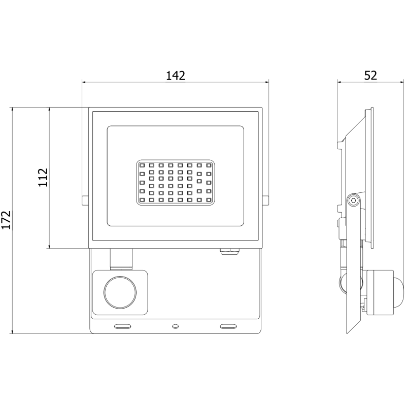 Mexen Luxpro+ LED-Strahler mit Bewegungsmelder, 30W, Kaltweiß - 6500K, 3300 lm, weiß - L236-030-65-20