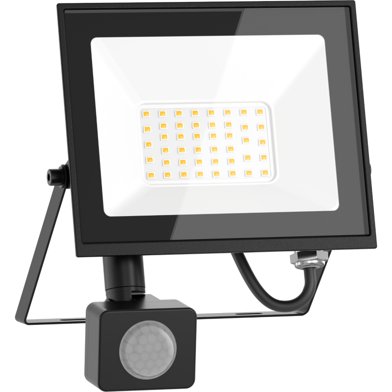 Mexen Luxpro+ LED-Flutlicht mit Bewegungssensor, 30W, Kalt - 6500K, 3300 lm, schwarz - L236-030-65-70