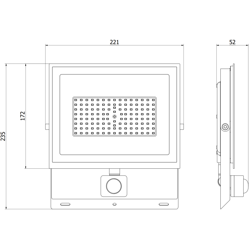 Mexen Luxpro+ LED-Strahler mit Bewegungsmelder, 70W, Neutral - 4000K, 7700 lm, weiß - L236-070-40-20