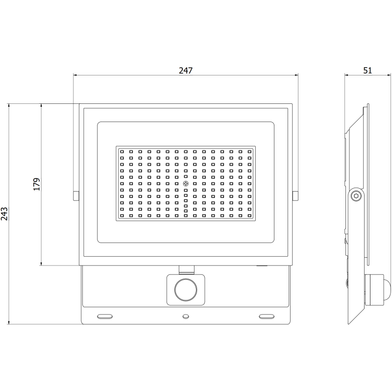 Mexen Luxpro+ LED-Fluter mit Bewegungsmelder, 100W, Kalt - 6500K, 11000 lm, weiß - L236-100-65-20