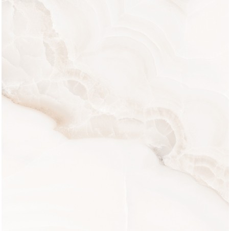Mexen Onyx Weißer glasierter Rektifikat-Gres G1, Boden- und Wandfliese 60 x 60 cm, glänzend - TL106-060-060-01