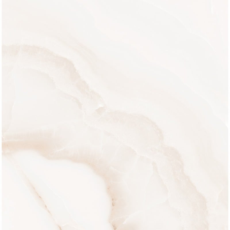 Mexen Onyx Weißer glasierter Rektifikat-Gres G1, Boden- und Wandfliese 60 x 60 cm, glänzend - TL106-060-060-01
