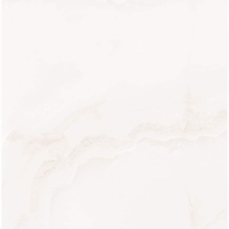 Mexen Onyx Weißer glasierter Rektifikat-Gres G1, Boden- und Wandfliese 60 x 60 cm, glänzend - TL106-060-060-01