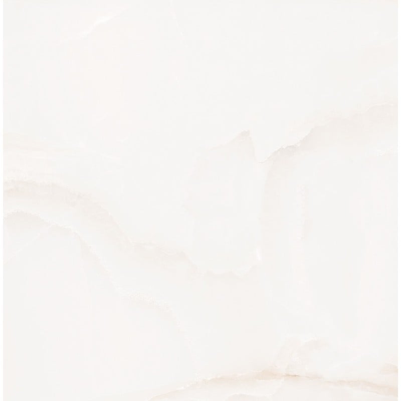 Mexen Onyx Weißer glasierter Rektifikat-Gres G1, Boden- und Wandfliese 60 x 60 cm, glänzend - TL106-060-060-01