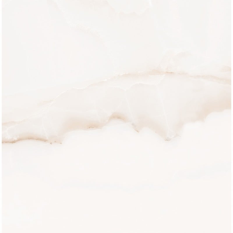 Mexen Onyx Weißer glasierter Rektifikat-Gres G1, Boden- und Wandfliese 60 x 60 cm, glänzend - TL106-060-060-01