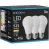 Mexen Nova 3x LED-Glühlampe E27, A60, 5W, Warm - 3000K, 525 lm - L100-E27-0530-01x03