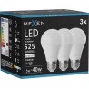 Mexen Nova 3x LED-Birne E27, A60, 5W, Neutral - 4000K, 525 lm - L100-E27-0540-01x03