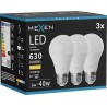 Mexen Nova 3x LED-Glühbirne E27, A60, 6W, Warm - 3000K, 630 lm - L100-E27-0630-01x03