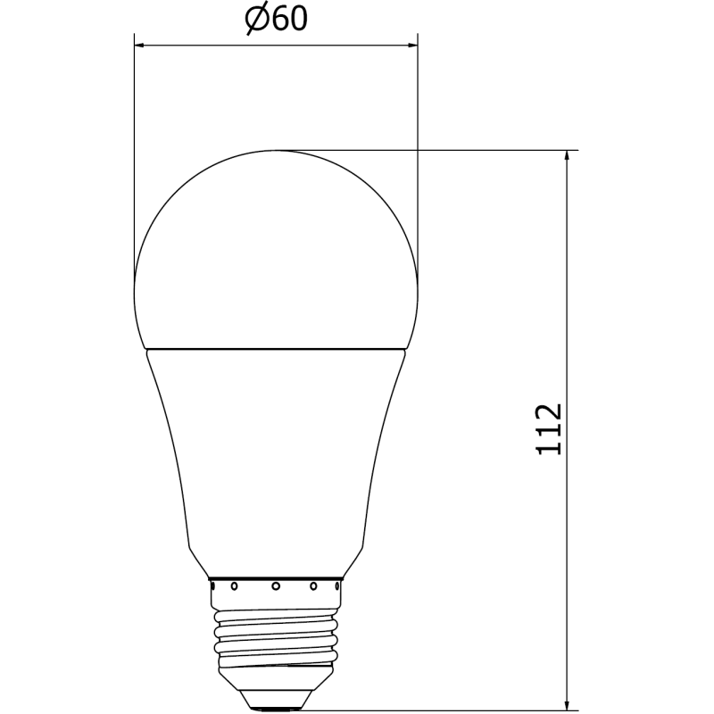 Mexen Nova 3x LED-Glühbirne E27, A60, 12W, Neutral - 4000K, 1260 lm - L100-E27-1240-01x03