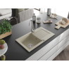 Mexen Pablo Granitspüle 1-Becken mit Abtropffläche 752 x 436 mm, beige, Siphon verchromt - 6510751010-69
