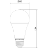 Mexen Nova 3x LED-Glühbirne E27, A60, 15W, Kalt - 6500K, 1575 lm - L100-E27-1565-01x03
