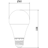 Mexen Nova 6x LED-Lampe E27, A60, 6W, Neutral - 4000K, 630 lm - L100-E27-0640-01x06