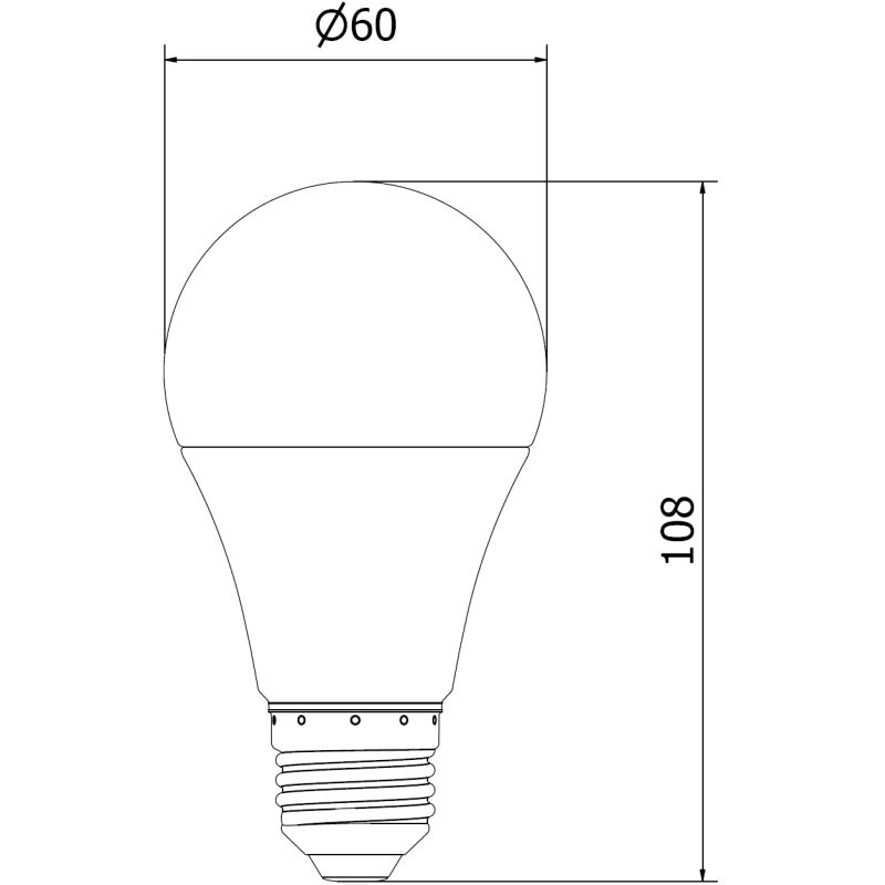 Mexen Nova 6x LED-Lampe E27, A60, 9W, Warm - 3000K, 945 lm - L100-E27-0930-01x06